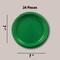24 Count Green Color Round Paper Plates for Desserts and Events 7"